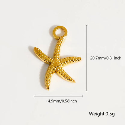 1 Piece 12.6*17.8mm 19.6mm 21.5*10.2mm 304 Stainless Steel Animal Sun Solid Color Pendant