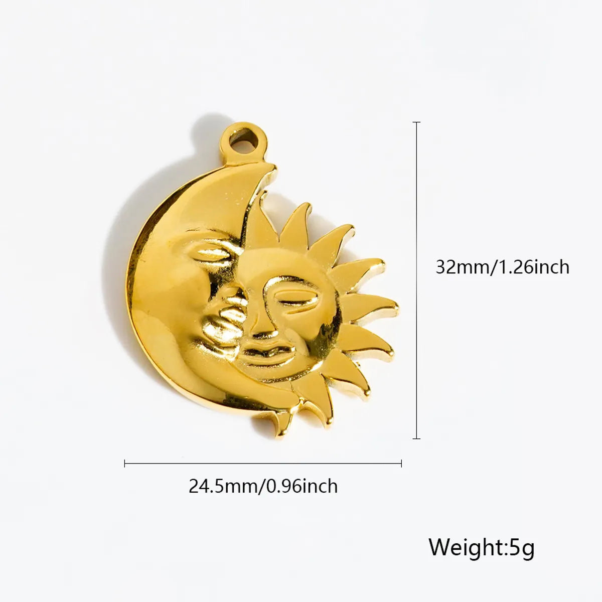 1 Piece 12.6*17.8mm 19.6mm 21.5*10.2mm 304 Stainless Steel Animal Sun Solid Color Pendant