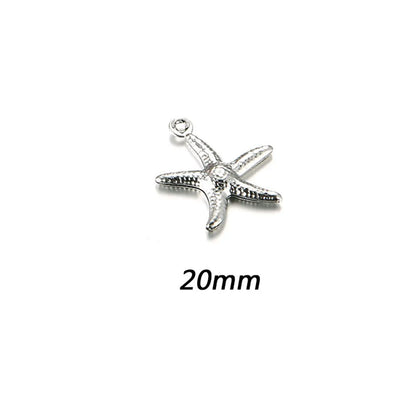 1 Piece 12mm 20mm 304 Stainless Steel Starfish Pendant