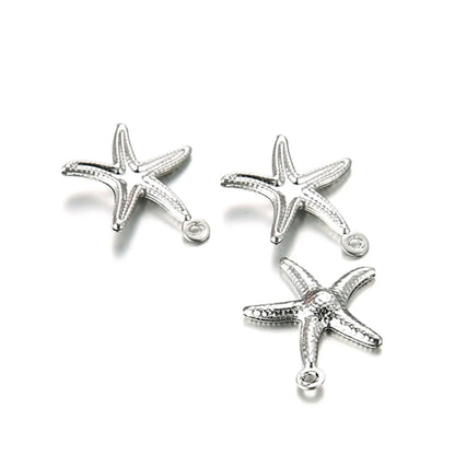 1 Piece 12mm 20mm 304 Stainless Steel Starfish Pendant