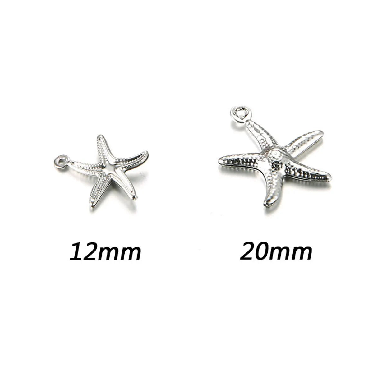 1 Piece 12mm 20mm 304 Stainless Steel Starfish Pendant