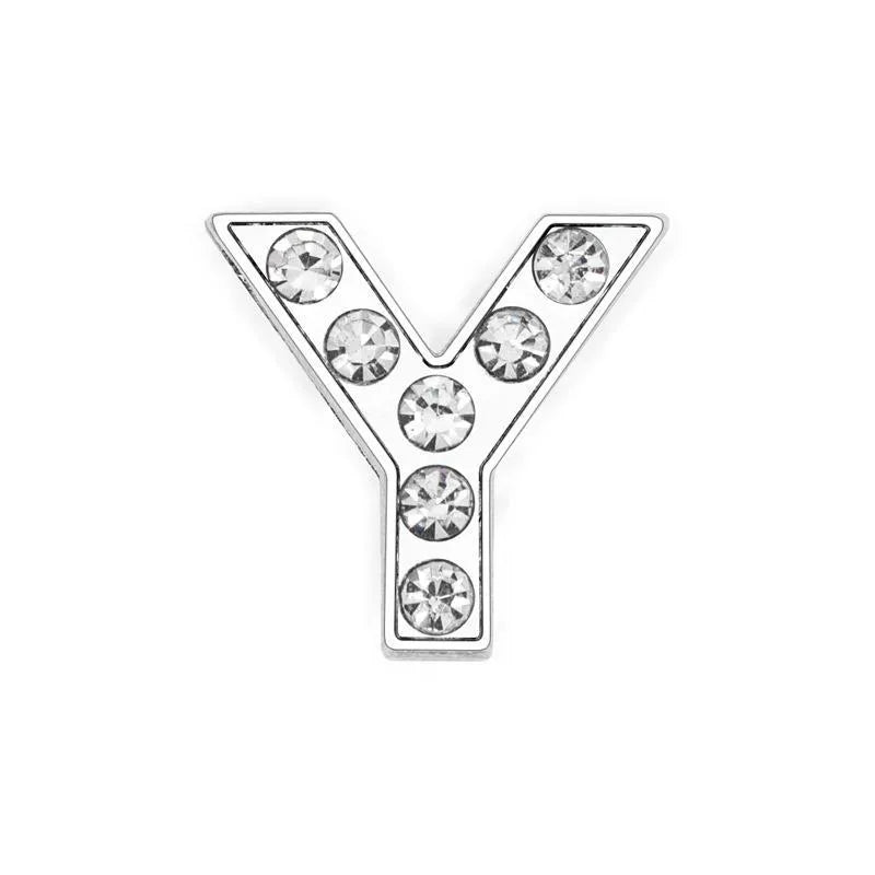 1 Piece 12mm Alloy Diamond Letter Pendant