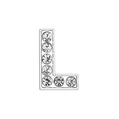 1 Piece 12mm Alloy Diamond Letter Pendant