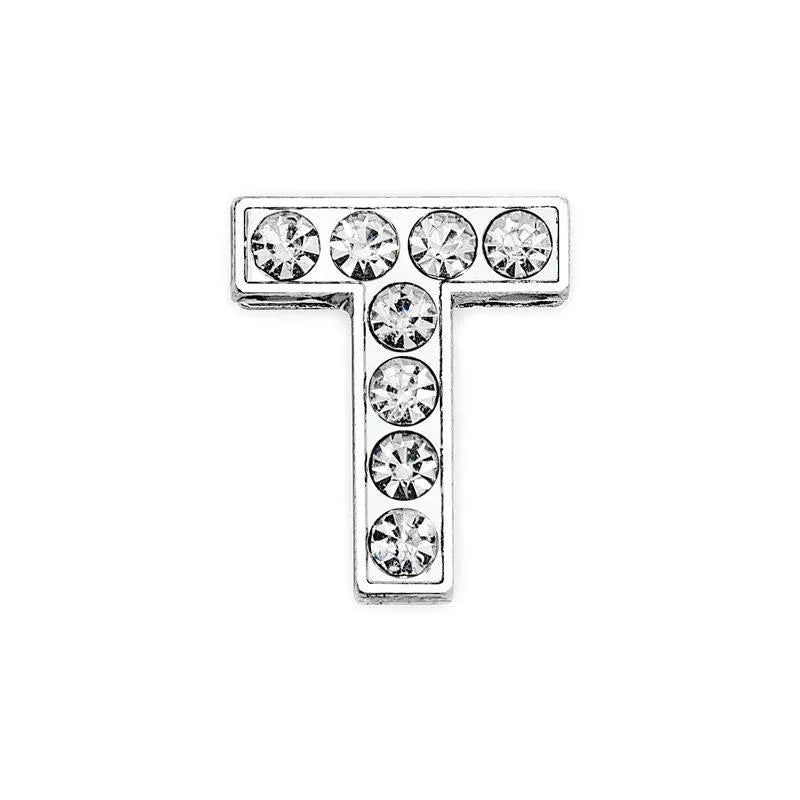 1 Piece 12mm Alloy Diamond Letter Pendant