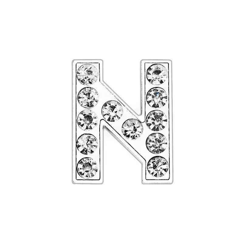 1 Piece 12mm Alloy Diamond Letter Pendant