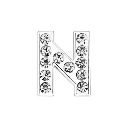 1 Piece 12mm Alloy Diamond Letter Pendant