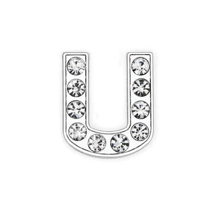 1 Piece 12mm Alloy Diamond Letter Pendant