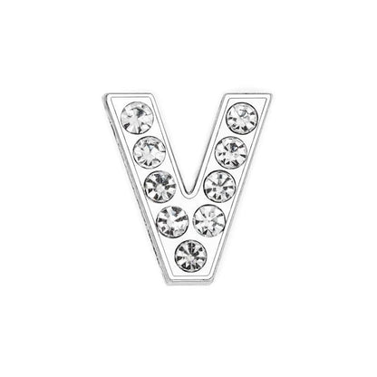 1 Piece 12mm Alloy Diamond Letter Pendant