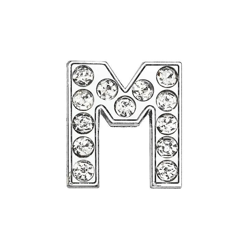 1 Piece 12mm Alloy Diamond Letter Pendant