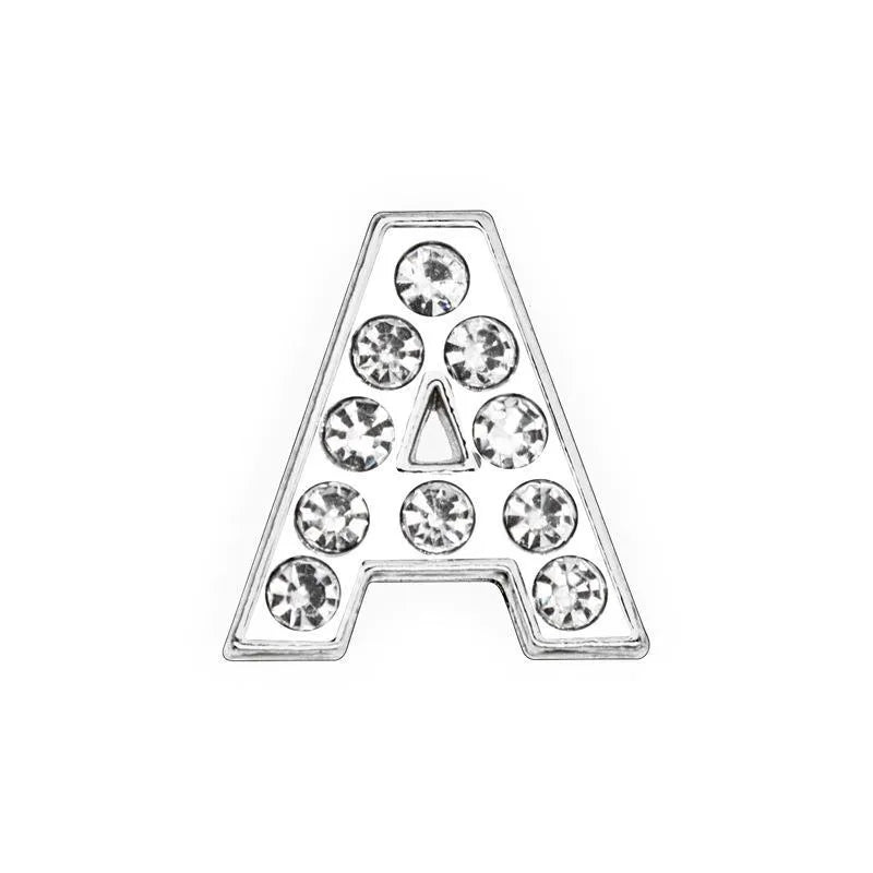 1 Piece 12mm Alloy Diamond Letter Pendant