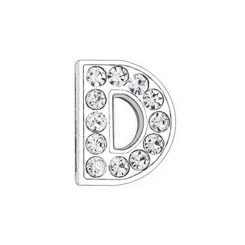 1 Piece 12mm Alloy Diamond Letter Pendant