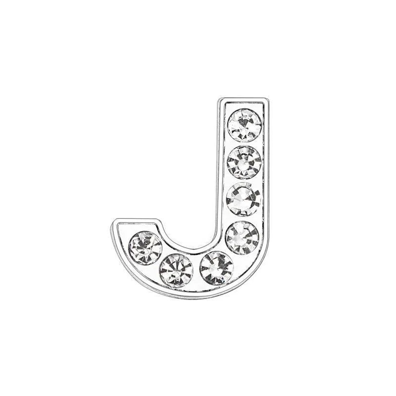 1 Piece 12mm Alloy Diamond Letter Pendant