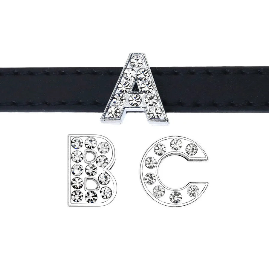 1 Piece 12mm Alloy Diamond Letter Pendant