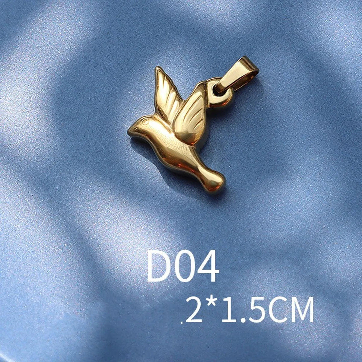 1 Piece 13 * 14mm 15 * 21mm 9 * 17mm Titanium Steel 18K Gold Plated Tiger Elephant Bird Polished Pendant