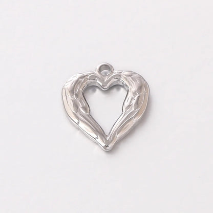 1 Piece 13 * 14mm 304 Stainless Steel Heart Shape Pendant