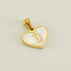 1 Piece 13*16mm Stainless Steel Shell Letter Heart Shape Polished Pendant