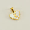 1 Piece 13*16mm Stainless Steel Shell Letter Heart Shape Polished Pendant