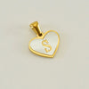 1 Piece 13*16mm Stainless Steel Shell Letter Heart Shape Polished Pendant