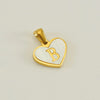 1 Piece 13*16mm Stainless Steel Shell Letter Heart Shape Polished Pendant