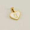 1 Piece 13*16mm Stainless Steel Shell Letter Heart Shape Polished Pendant