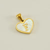 1 Piece 13*16mm Stainless Steel Shell Letter Heart Shape Polished Pendant