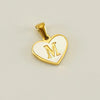 1 Piece 13*16mm Stainless Steel Shell Letter Heart Shape Polished Pendant