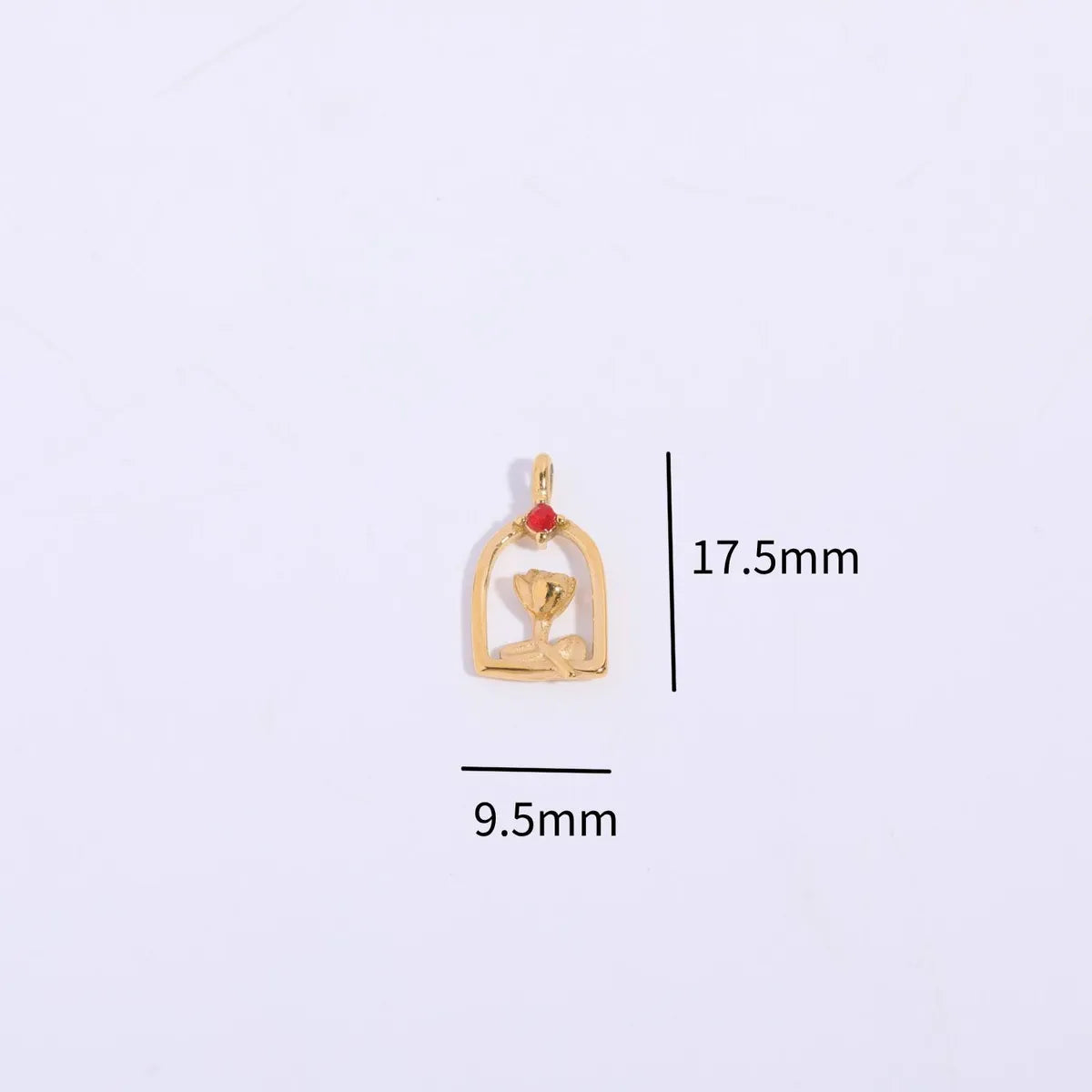 1 Piece 13 * 20mm 17*22.5mm 9.5*17.5mm 304 Stainless Steel Glass Pearl Gold Plated Geometric Flower Polished Pendant Chain