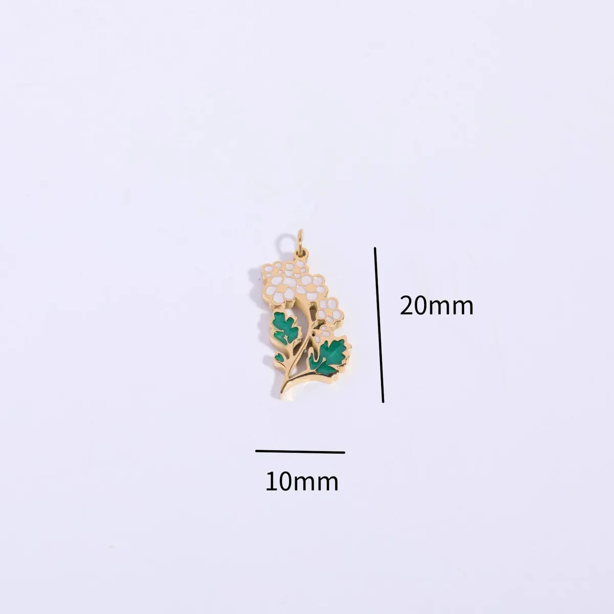 1 Piece 13 * 20mm 17*22.5mm 9.5*17.5mm 304 Stainless Steel Glass Pearl Gold Plated Geometric Flower Polished Pendant Chain