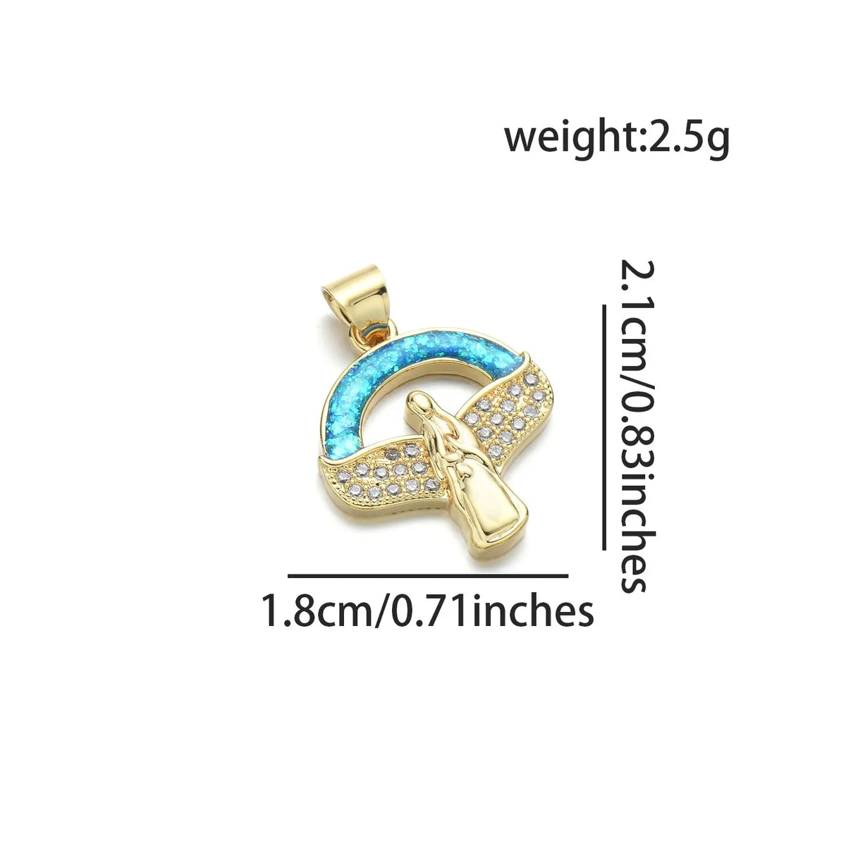 1 Piece 13 * 23mm 15 * 22mm 18 * 21mm Copper Zircon 18K Gold Plated Animal Polished Pendant