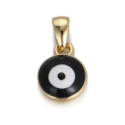 1 Piece 13*8MM 46+4cm Copper Geometric Devil'S Eye Pendant Chain