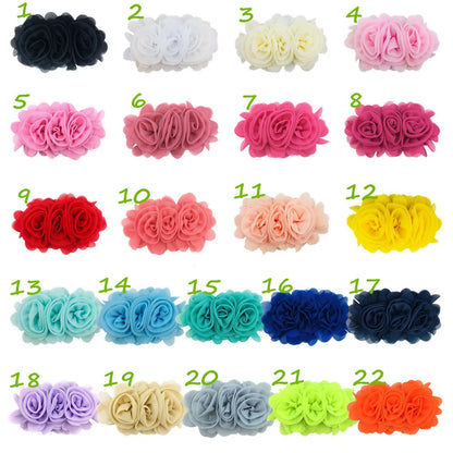 1 Piece 13cm Chiffon Solid Color Flower Flower Shape Bead Caps