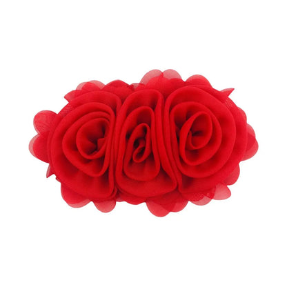 1 Piece 13cm Chiffon Solid Color Flower Flower Shape Bead Caps