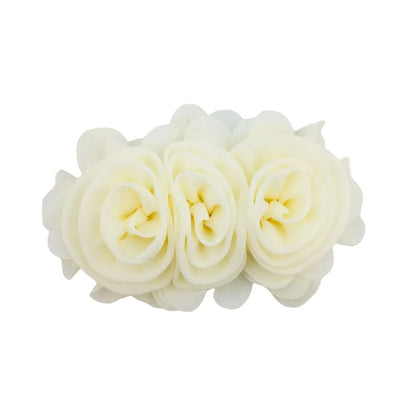 1 Piece 13cm Chiffon Solid Color Flower Flower Shape Bead Caps