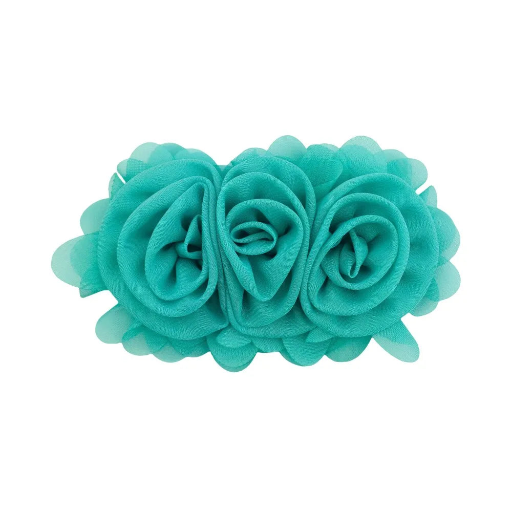 1 Piece 13cm Chiffon Solid Color Flower Flower Shape Bead Caps