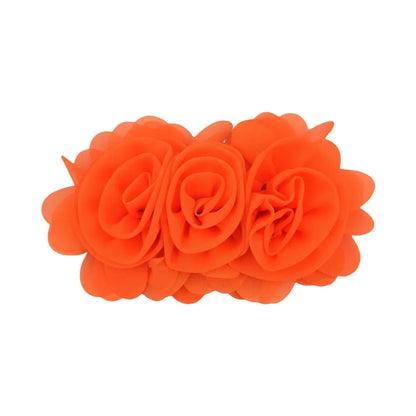 1 Piece 13cm Chiffon Solid Color Flower Flower Shape Bead Caps