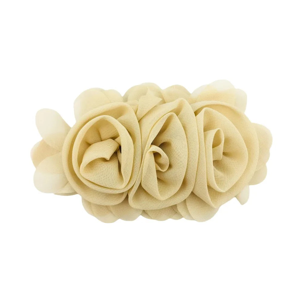 1 Piece 13cm Chiffon Solid Color Flower Flower Shape Bead Caps