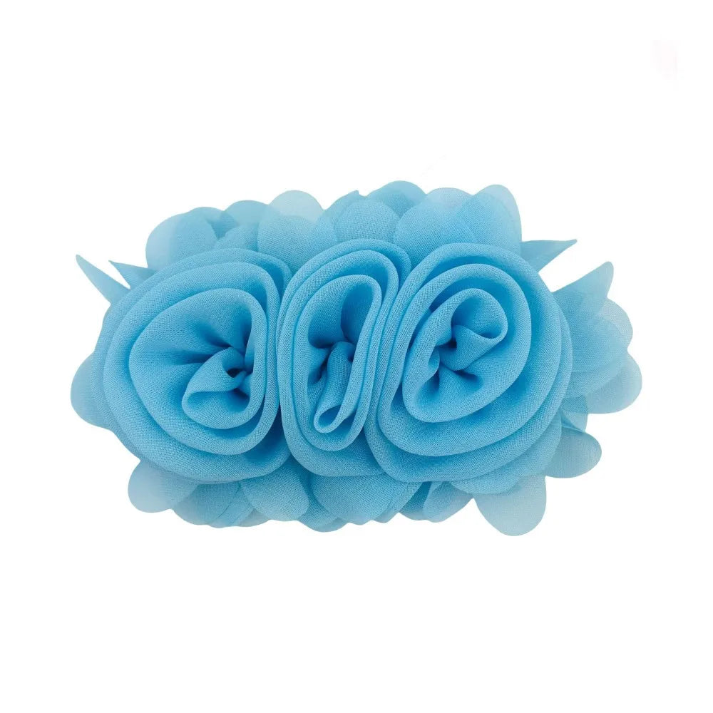 1 Piece 13cm Chiffon Solid Color Flower Flower Shape Bead Caps