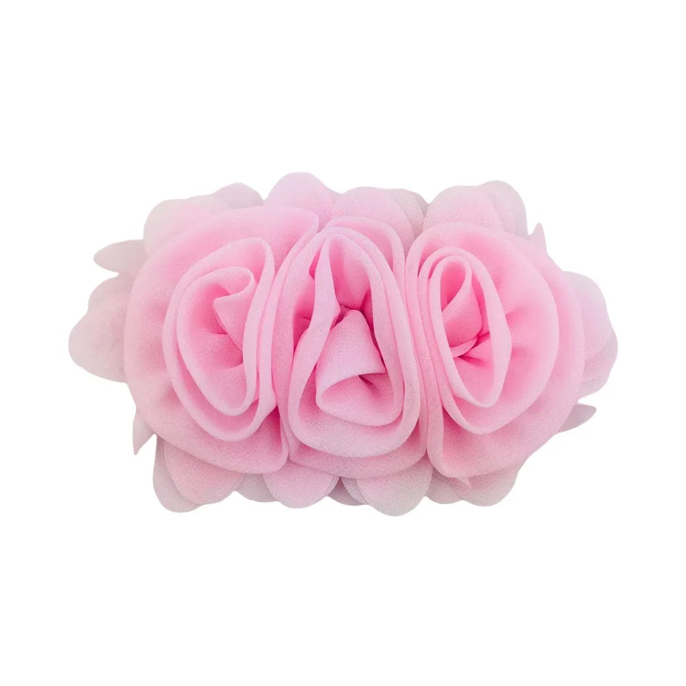 1 Piece 13cm Chiffon Solid Color Flower Flower Shape Bead Caps