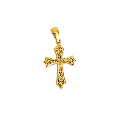 1 Piece 14 * 22mm 17 * 25mm 18 * 31mm 304 Stainless Steel Zircon 18K Gold Plated Cross Polished Pendant