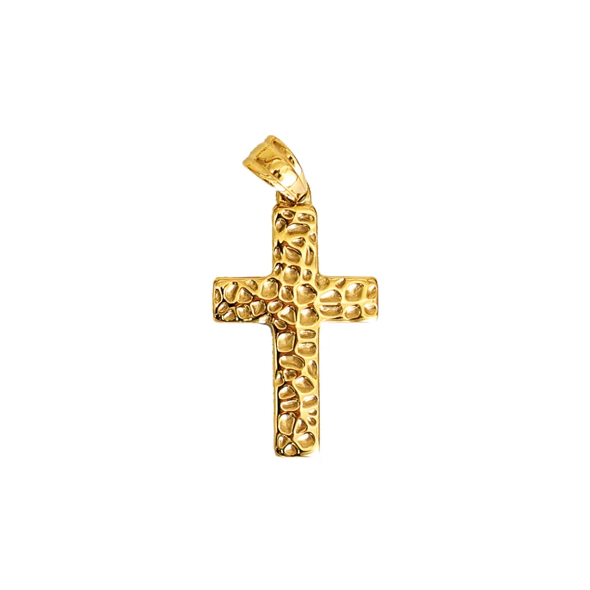 1 Piece 14 * 22mm 17 * 25mm 18 * 31mm 304 Stainless Steel Zircon 18K Gold Plated Cross Polished Pendant