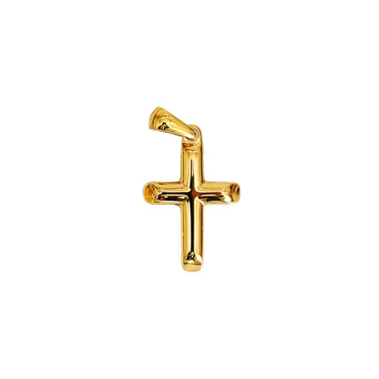 1 Piece 14 * 22mm 17 * 25mm 18 * 31mm 304 Stainless Steel Zircon 18K Gold Plated Cross Polished Pendant