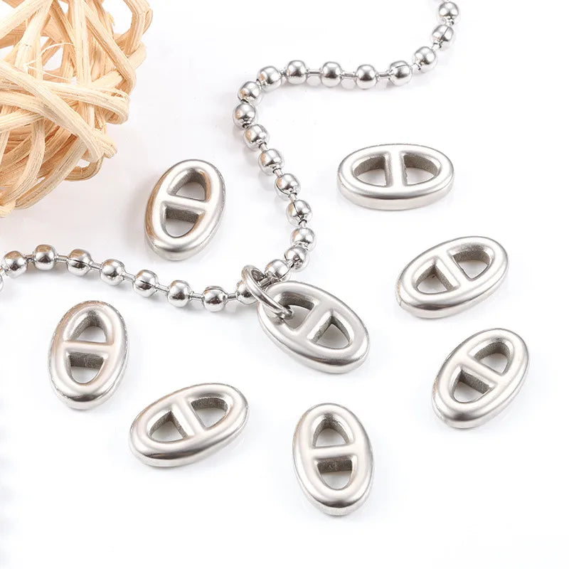 1 Piece 14.5*9mm 304 Stainless Steel Geometric Pendant