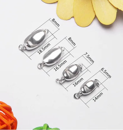 1 Piece 14mm*6.5mm 16.5mm*8mm 16mm*7.5mm Sterling Silver Solid Color Jewelry Buckle