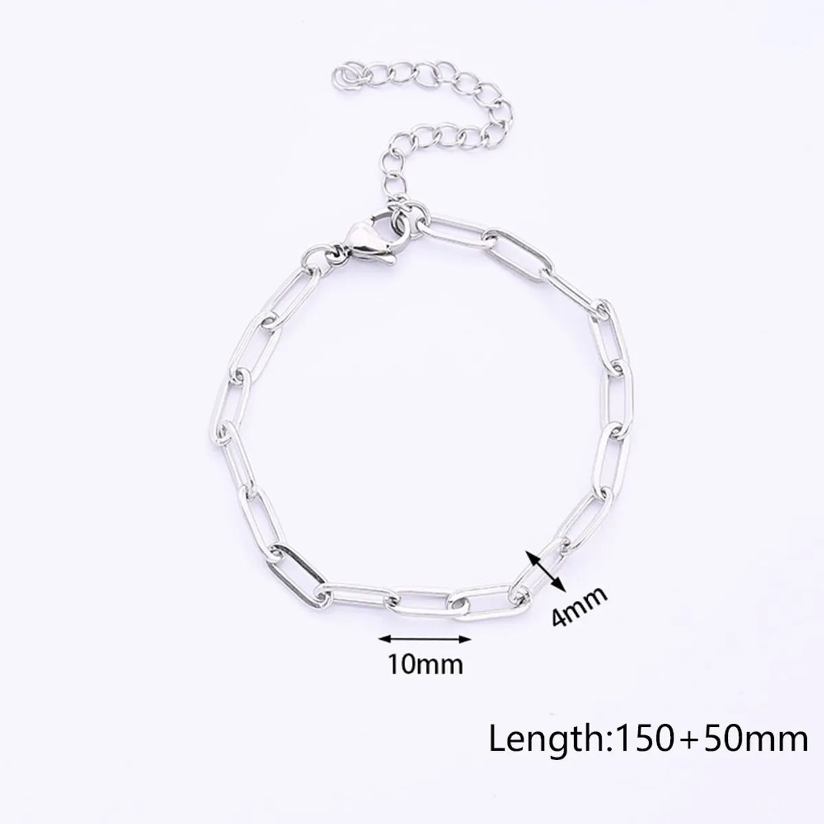 1 Piece 150+50mm 304 Stainless Steel Gold Plated Bracelets Jewelry Accessories