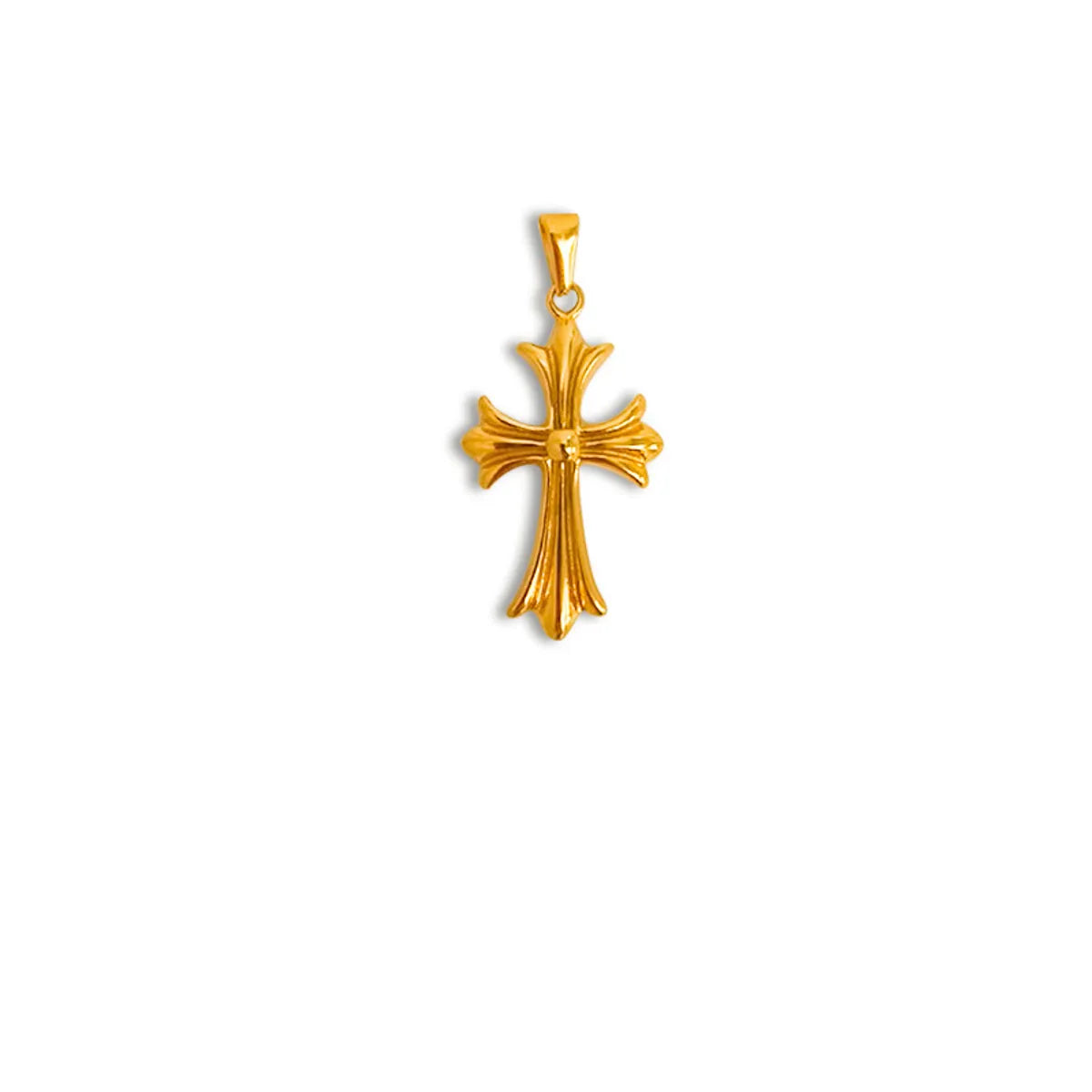 1 Piece 15.5*22.3mm 15*17.5mm 304 Stainless Steel 24K Gold Plated Human Cross Pendant