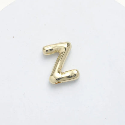 1 Piece 15.5*21.5*5.5mm Brass 14K Gold Plated Letter Pendant