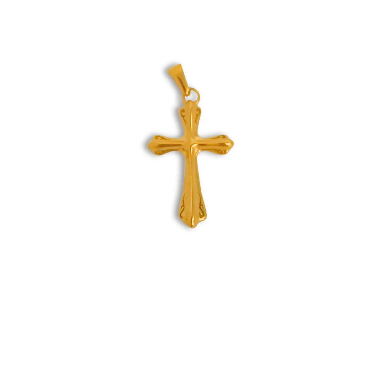 1 Piece 15.5*22.3mm 15*17.5mm 304 Stainless Steel 24K Gold Plated Human Cross Pendant