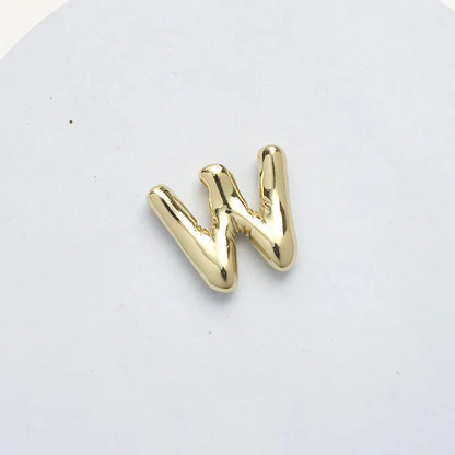 1 Piece 15.5*21.5*5.5mm Brass 14K Gold Plated Letter Pendant