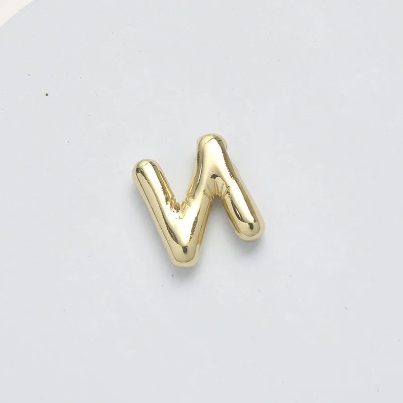 1 Piece 15.5*21.5*5.5mm Brass 14K Gold Plated Letter Pendant