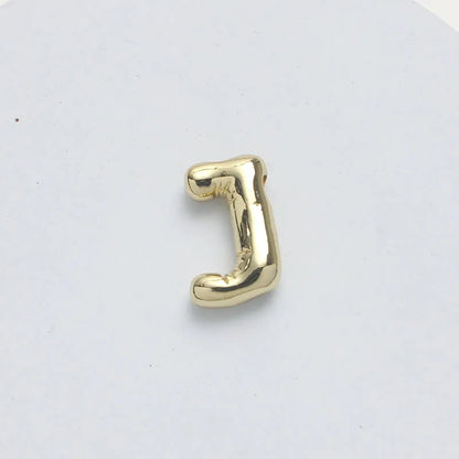 1 Piece 15.5*21.5*5.5mm Brass 14K Gold Plated Letter Pendant